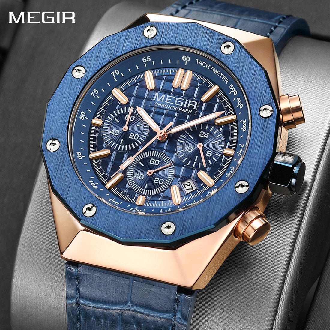 MEGIR Relogio Masculino Luxury Business Men Watches Fashion Military Watch Date Luminous Casual Quartz Wristwatch Man Clock 2213